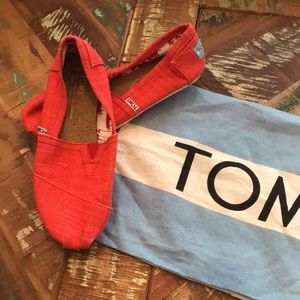 Toms Canvas Red Size 7 Women’s